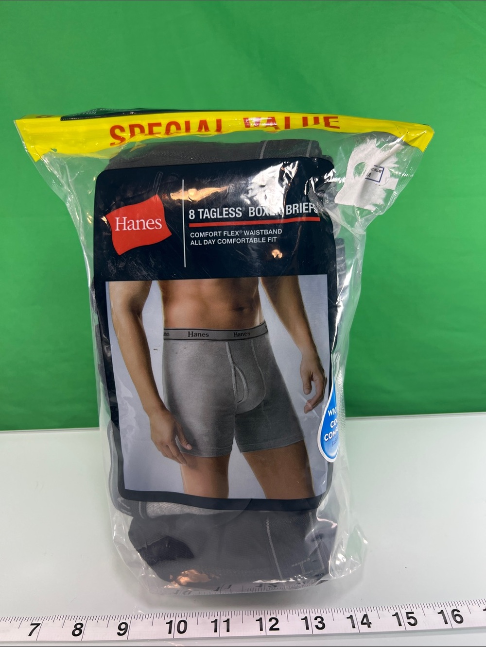 Hanes Men's Boxer Briefs 8 Pack - Gray and Black